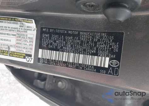 2005 Toyota Corolla S from USA, damaged, VIN 2T1BR32E45C462647